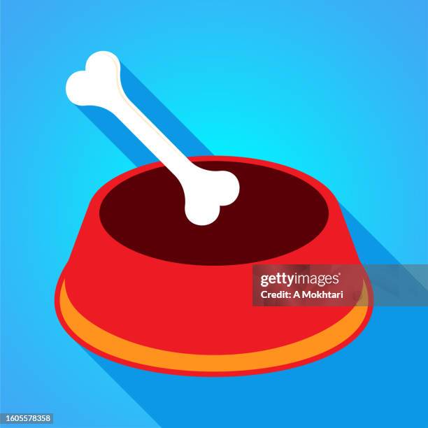 dog bowl icon. - pets icon blue stock illustrations