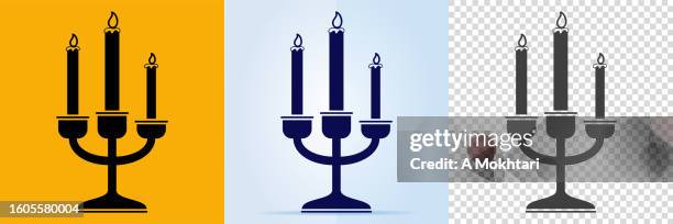 candle candlestick icon. - flames transparent background stock illustrations