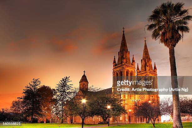st peter's cathedral, adelaide, south australia - adelaide stock-fotos und bilder