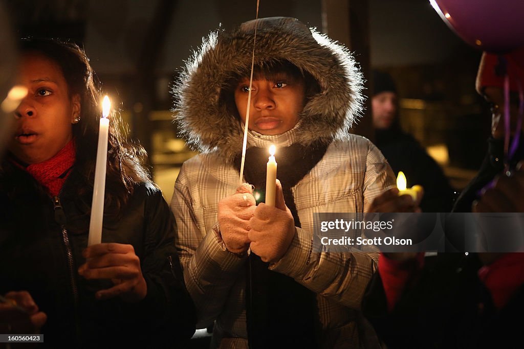 Chicago Community Holds March And Vigil Against Gun Violence