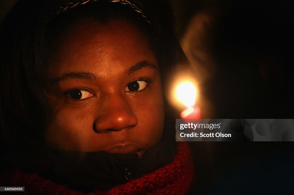 Chicago Community Holds March And Vigil Against Gun Violence