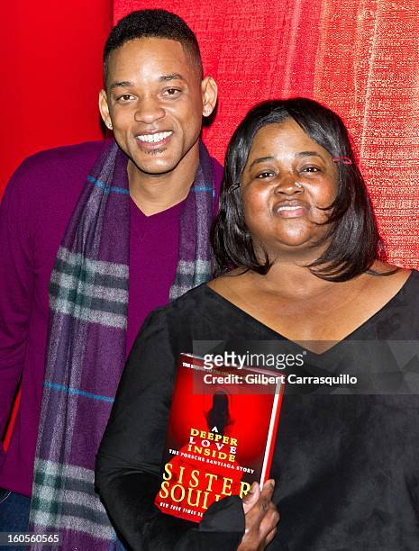 Actor Will Smith and New York Times bestselling author Sister Souljah attend Will Smith And Sister Souljah In Discussion: "A Deeper Love Inside: The...