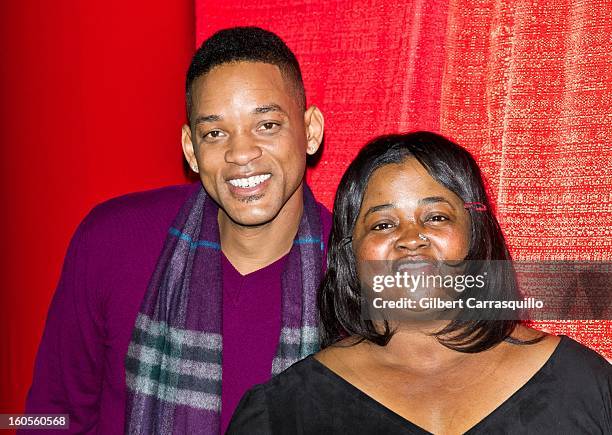 Actor Will Smith and New York Times bestselling author Sister Souljah attend Will Smith And Sister Souljah In Discussion: "A Deeper Love Inside: The...