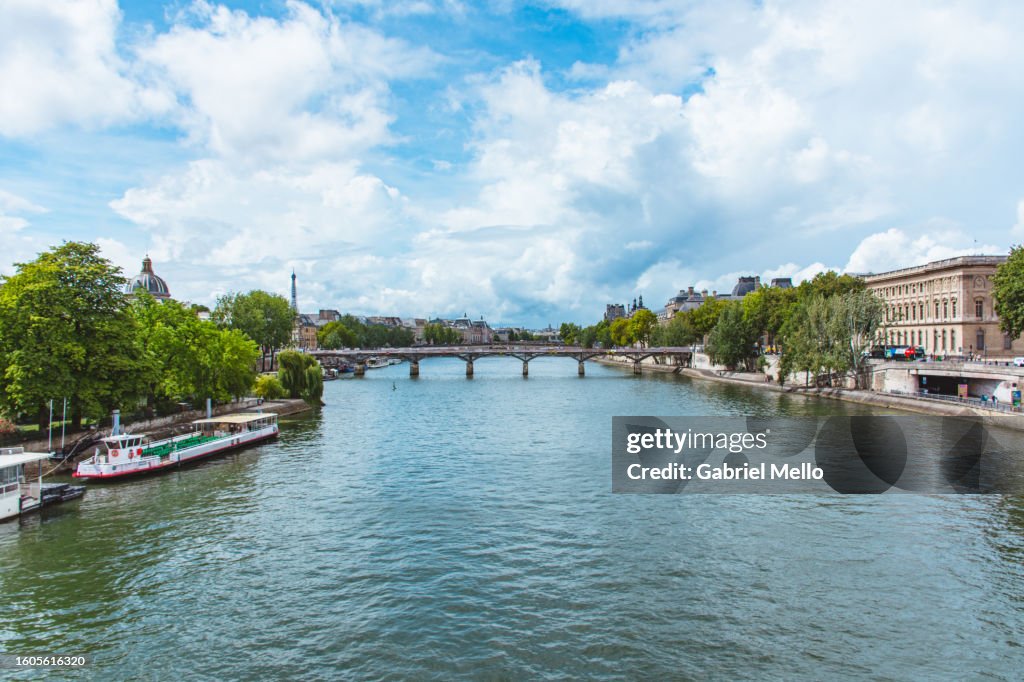 Views of Paris with the Eiffel Tower in far distance