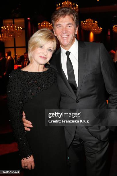 Carmen Nebel and Norbert Endlich attend 'Goldene Kamera 2013' at Axel Springer Haus on February 2, 2013 in Berlin, Germany.