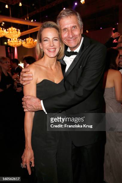 Julia Jaekel-Wickert and Ulrich Wickert attend 'Goldene Kamera 2013' at Axel Springer Haus on February 2, 2013 in Berlin, Germany.