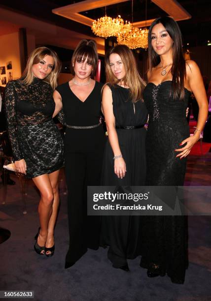 Sophia Thomalla, Sabine Thomalla, Alexandra Neldel and Verona Pooth attend 'Goldene Kamera 2013' at Axel Springer Haus on February 2, 2013 in Berlin,...