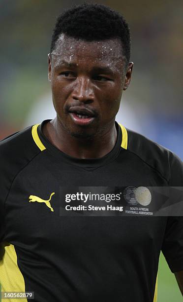 Siyabonga Sangweni of South Africa during the 2013 African Cup of Nations Quarter-Final match between South Africa and Mali at Moses Mahbida Stadium...