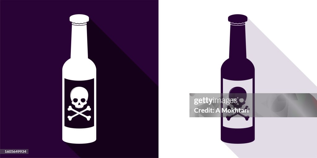 Dangerous product bottle icon.