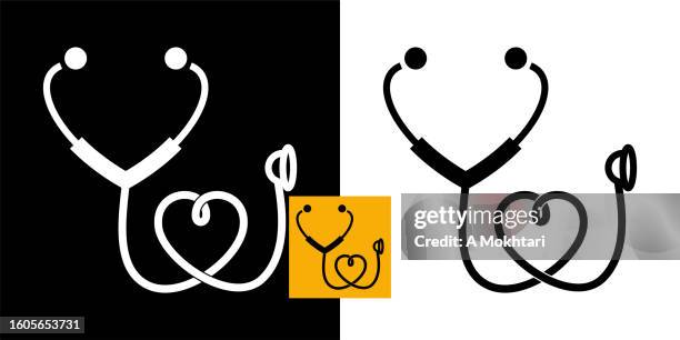 stethoscope icon. - stethoscope stock illustrations
