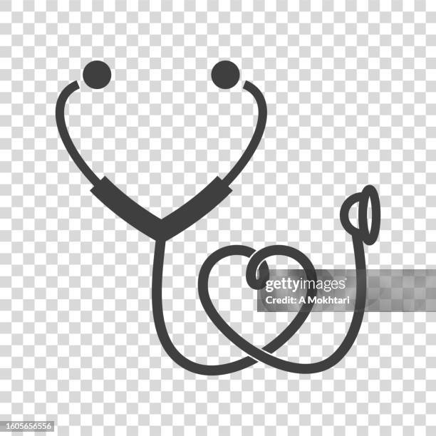 stethoscope icon. - stethoscope stock illustrations