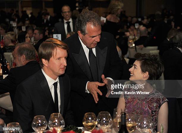 Director Tom Hooper, Fox Filmed Entertainment Chairman & CEO Jim Gianopulos, and actress Anne Hathaway attend the 65th Annual Directors Guild Of...