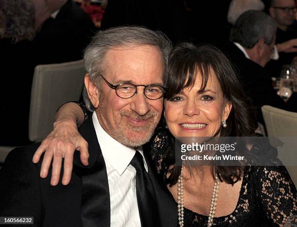 Director Steven Spielberg and actress Sally Field attend the 65th Annual Directors Guild Of America Awards at Ray Dolby Ballroom at Hollywood &...
