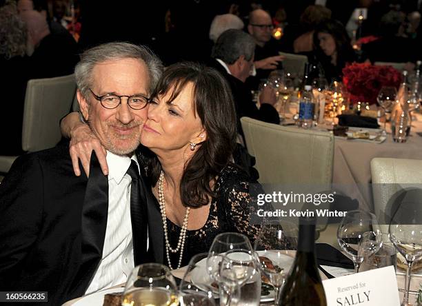 Director Steven Spielberg and actress Sally Field attend the 65th Annual Directors Guild Of America Awards at Ray Dolby Ballroom at Hollywood &...