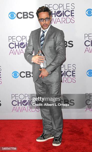 Actor Robert Downey Jr. Participates at the 39th Annual People's Choice Awards - Press Room held at Nokia Theater L.A. Live on January 9, 2013 in Los...