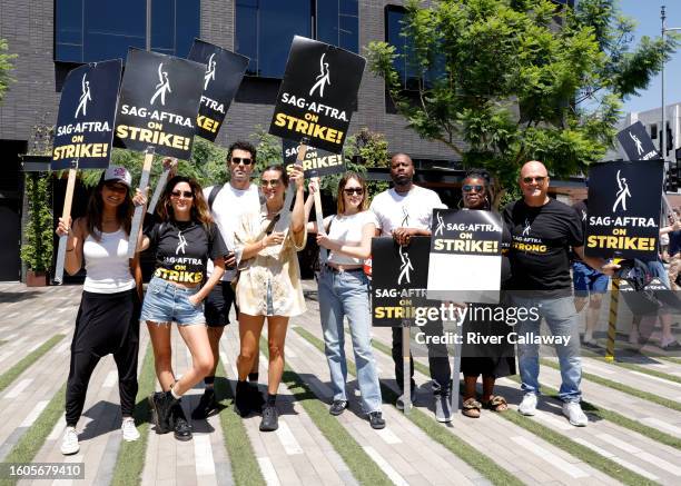 Inbar Lavi, May Calamawy, Alycia Debnam-Carey, Uzo Aduba, Michael Michael Chiklis and other members of SAG-AFTRA and WGA support the SAG-AFTRA and...