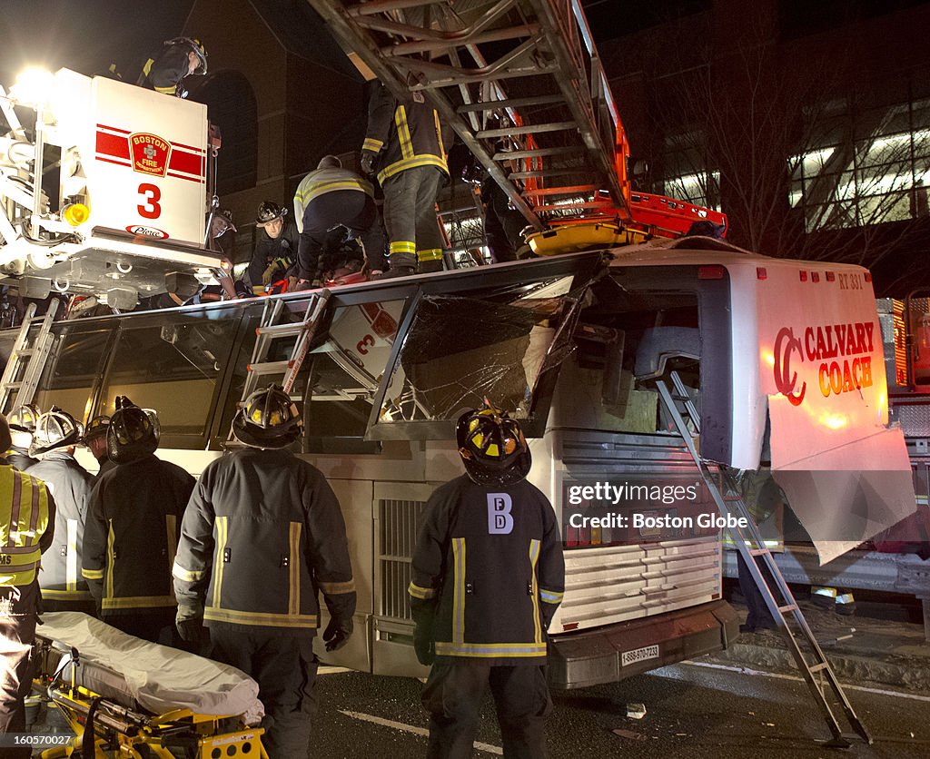 More Than 30 Injured In Boston Charter Bus Crash