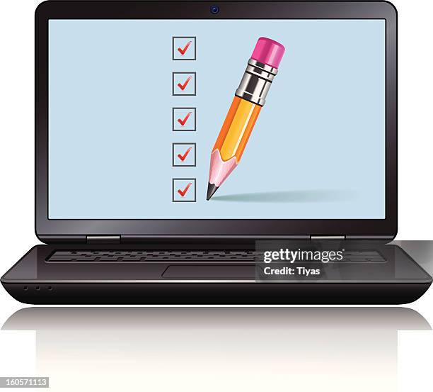 internet survey - evaluate performance stock illustrations