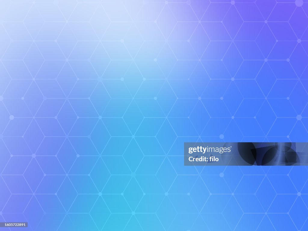 Artificial Intelligence Technology Network Hexagon Pattern Grid Abstract Background