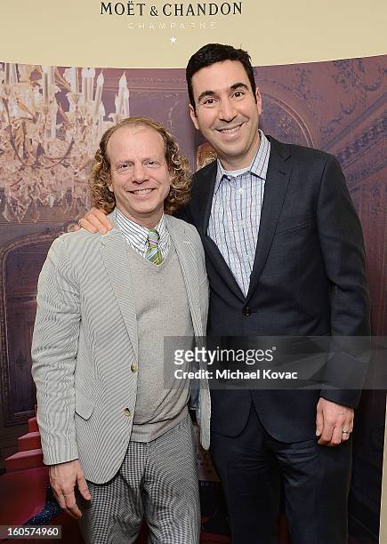 Producers Bruce Cohen and Jonathan Gordon visit The Moet & Chandon Lounge at The Santa Barbara International Film Festival on February 2, 2013 in...