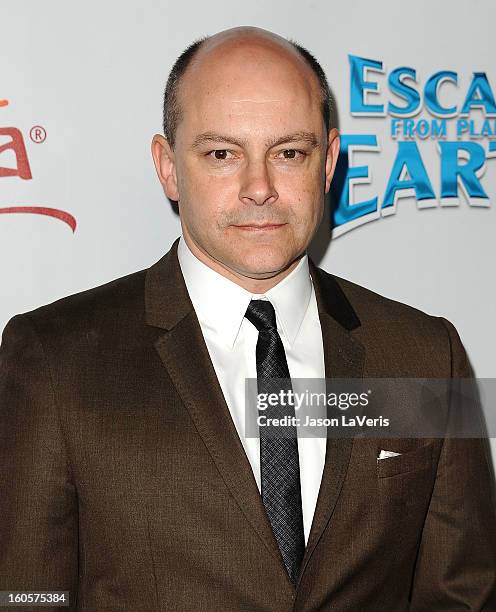 Actor Rob Corddry attends the premiere of "Escape From Planet Earth" at Mann Chinese 6 on February 2, 2013 in Los Angeles, California.