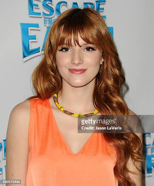 Actress Bella Thorne attends the premiere of "Escape From Planet Earth" at Mann Chinese 6 on February 2, 2013 in Los Angeles, California.