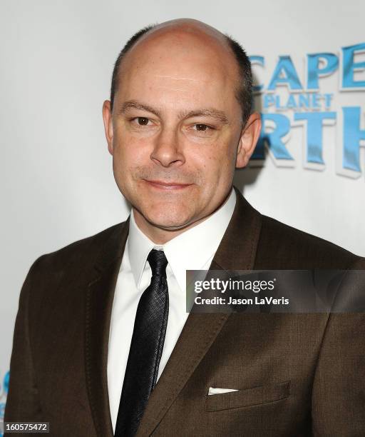 Actor Rob Corddry attends the premiere of "Escape From Planet Earth" at Mann Chinese 6 on February 2, 2013 in Los Angeles, California.