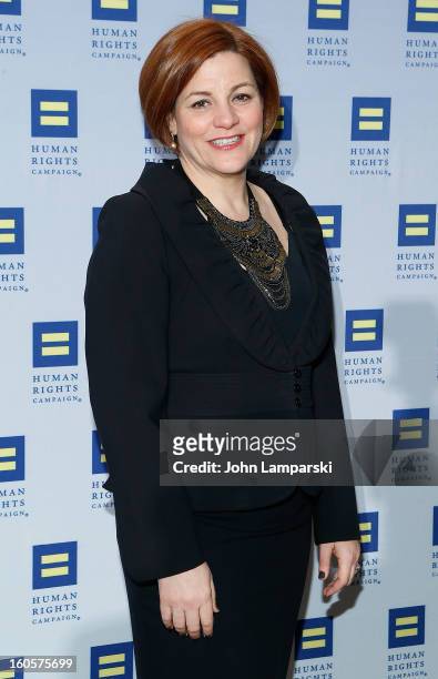 New York City Council Speaker Christine Quinn attends The 2013 Greater New York Human Rights Campaign Gala at The Waldorf=Astoria on February 2, 2013...