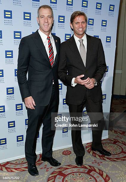 Sean Patrick Maloney and Randy Florke attend The 2013 Greater New York Human Rights Campaign Gala at The Waldorf=Astoria on February 2, 2013 in New...