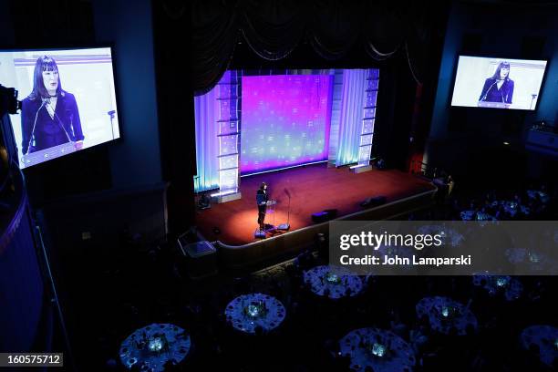 Anjelica Huston attends The 2013 Greater New York Human Rights Campaign Gala at The Waldorf=Astoria on February 2, 2013 in New York City.