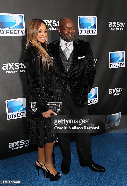 Patricia Southall and Emmitt Smith attend DIRECTV Super Saturday Night Featuring Special Guest Justin Timberlake & Co-Hosted By Mark Cuban's AXS TV...