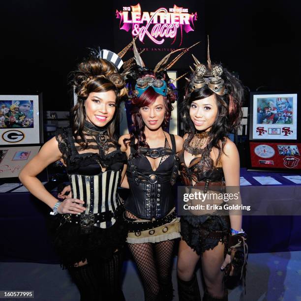 Steampunk dancers entertained guests at the Tenth Annual Leather & Laces Super Bowl Party on February 2, 2013 in New Orleans, Louisiana.