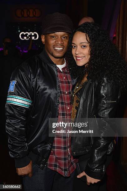 Sway Calloway and guest attend the Audi Forum New Orleans at the Ogden Museum of Southern Art on February 2, 2013 in New Orleans, Louisiana.