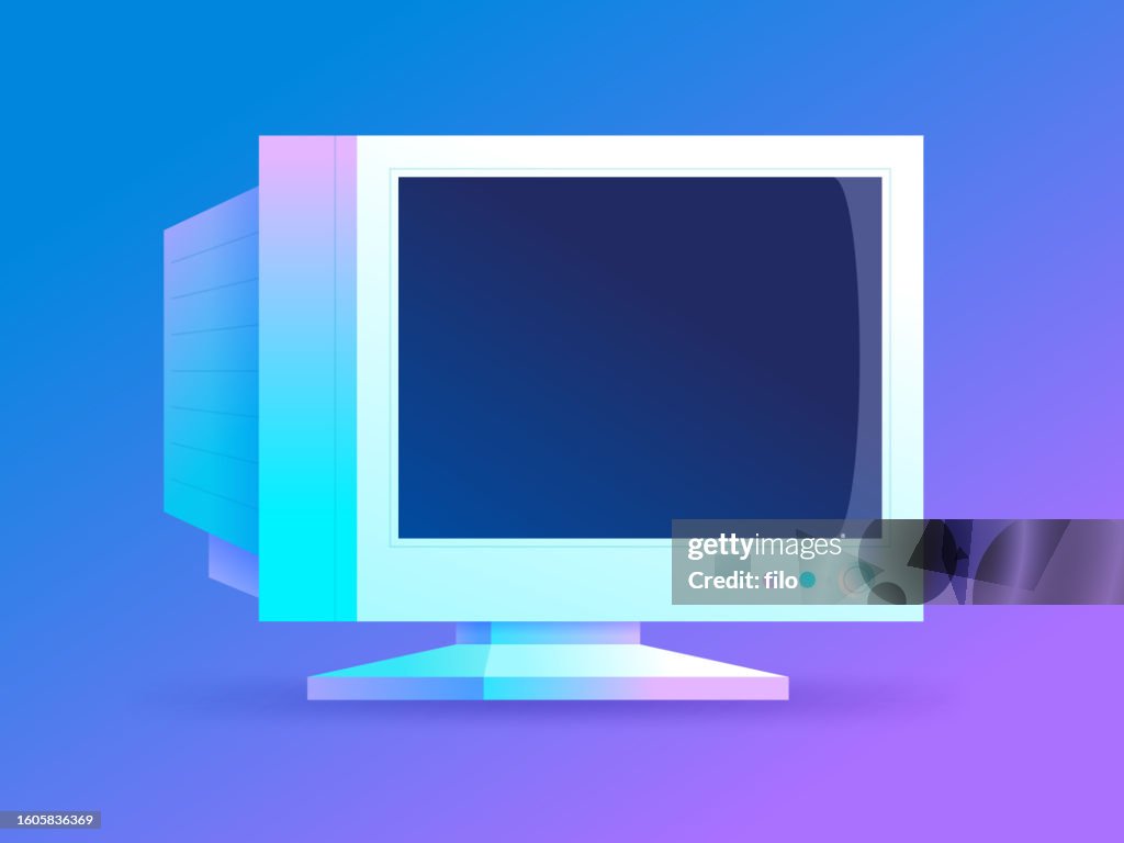 Retroscreen Computer Monitor Retro Screen High-Res Vector Graphic - Getty Images