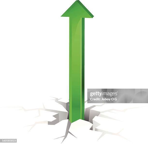 arrow break through - breaking through stock illustrations