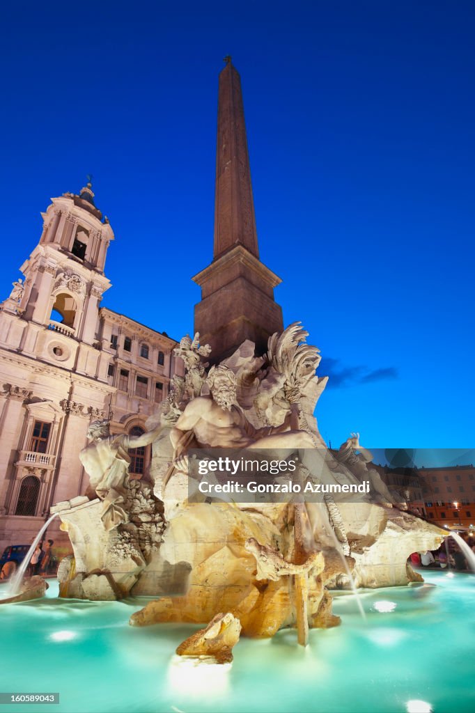 Fountain in Navona Square.