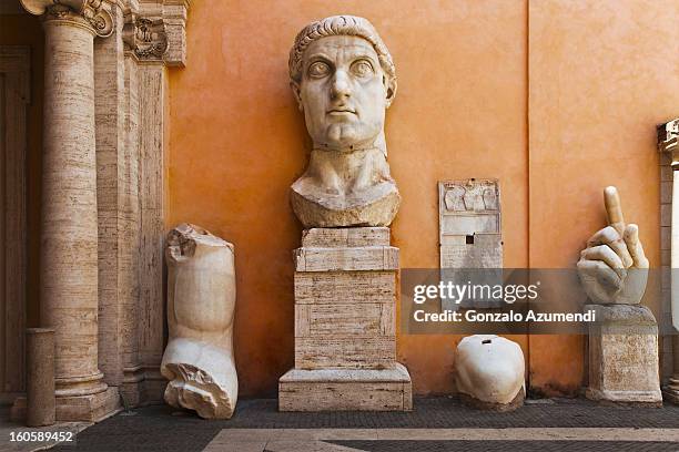 roman emperor constantine the great. - capitolio fotografías e imágenes de stock