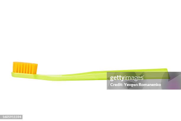 toothbrush isolated on white background - tandborste bildbanksfoton och bilder
