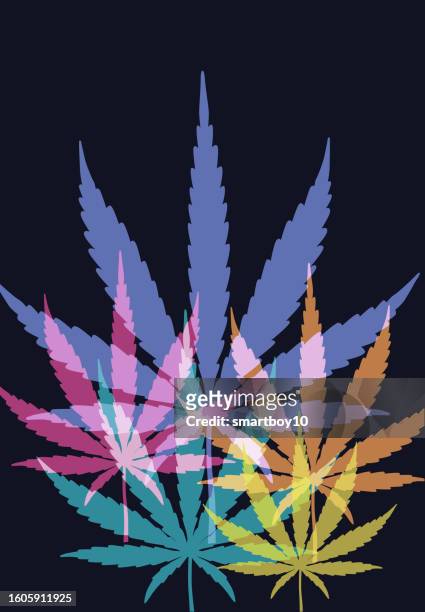 cannabis or marijuana leaves - marijuana leaf outline stock illustrations