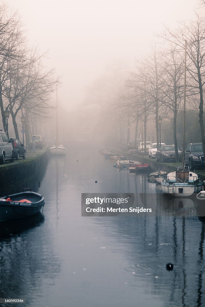 Nieuwendam and Venidse in fog