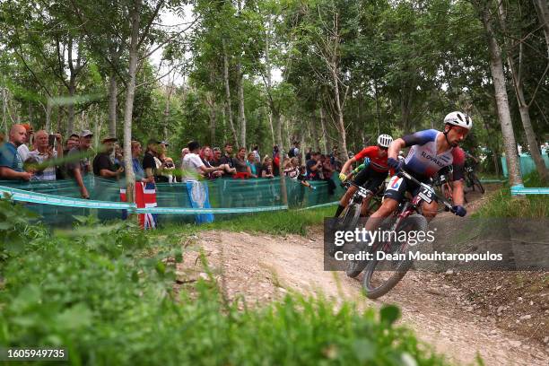 Peter Sagan of Slovakia competes during the Men Elite Cross-country Short Track at the 96th UCI Cycling World Championships Glasgow 2023, Day 8 /...