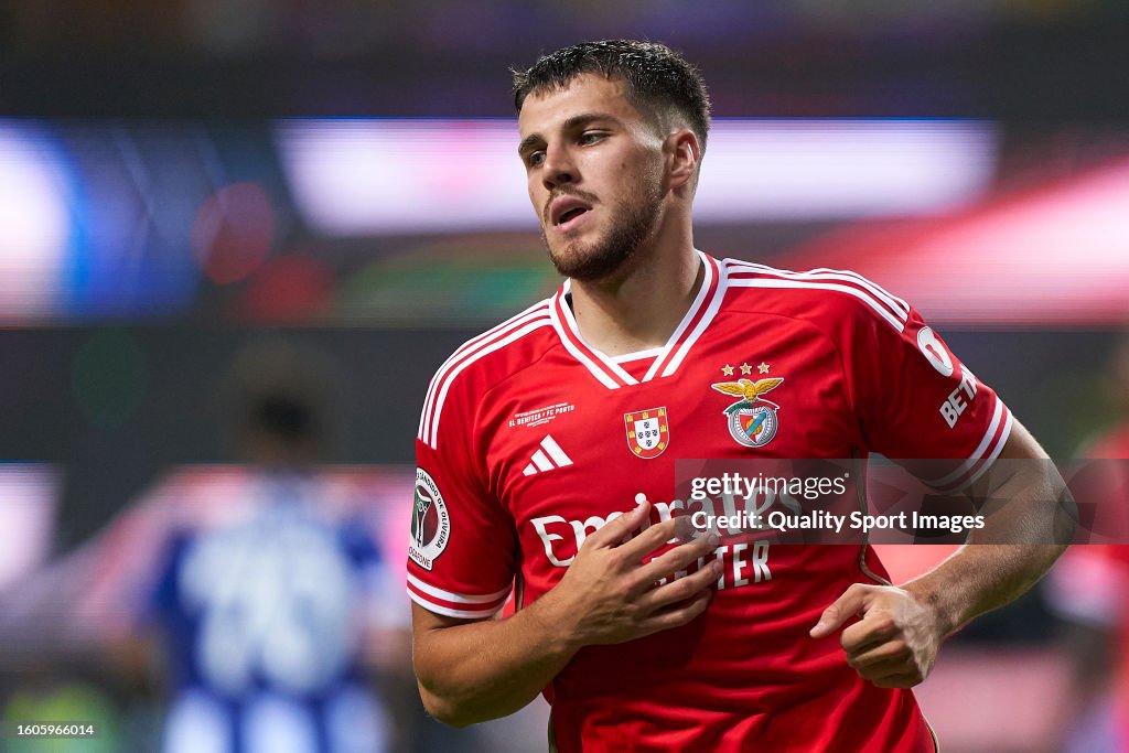 David Jurasek of SL Benfica looks on during the Portuguese SuperCup ...