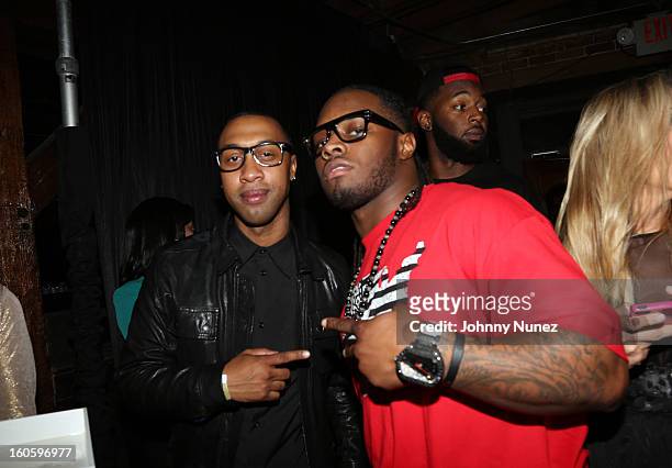 Cortez Bryant and Trent Richardson attend the Jay-Z & D'Usse Super Bowl Party at The Republic on February 2 in New Orleans, Louisiana.