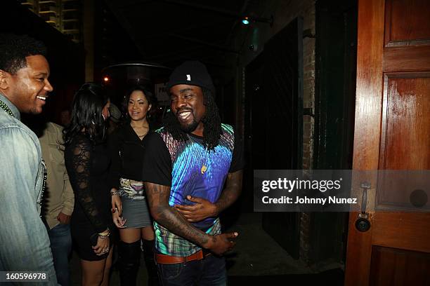 Hosea Chanchez and Wale attend the Jay-Z & D'Usse Super Bowl Party at The Republic on February 2 in New Orleans, Louisiana.