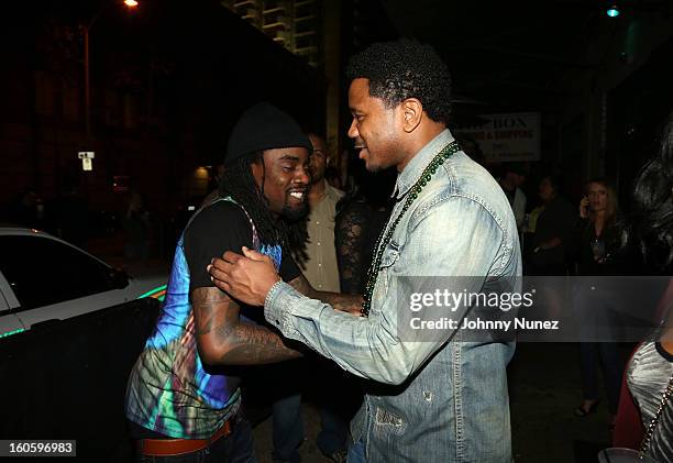 Wale and Hosea Chanchez attend the Jay-Z & D'Usse Super Bowl Party at The Republic on February 2 in New Orleans, Louisiana.