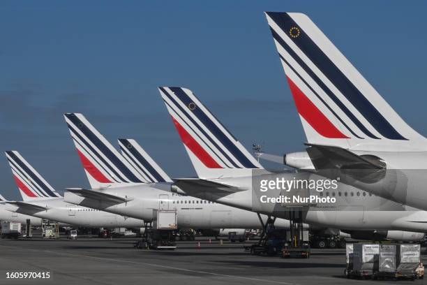 Air France aircraft at Paris Charles de Gaulle Airport, on August 14 in Roissy-en-France, France.