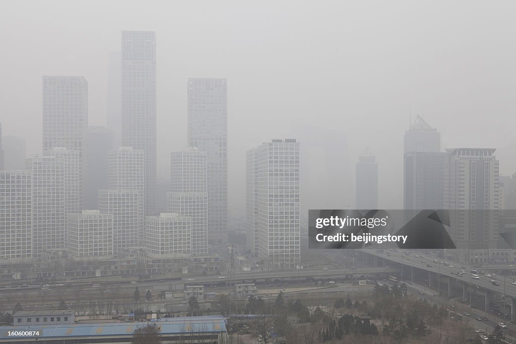City dying in polution—beijing