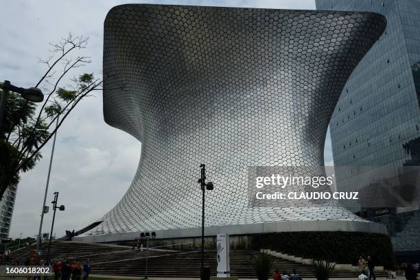 View of the Soumaya Museum in Mexico City on August 17, 2023.