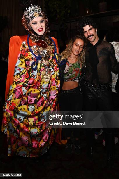 Daniel Lismore, Alice Dellal and Josh Landau attend the Mantra Of The Cosmos 'X ' single release with Reserved Magazine Issue 7 at Chiltern Firehouse...