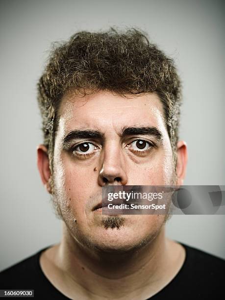 angry man - annoyed face brunnette stock pictures, royalty-free photos & images